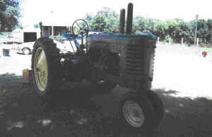 JD Model A in the shade on a sunny day