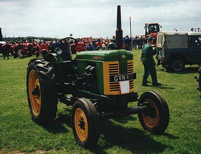 yeoman tractor with UK license plate