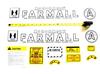 photo of For Farmall A Culti-vision. Set of 14 self adhesive decals. Printed on Mylar, not die cut.