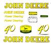 photo of For model 40. This is a set of 10 self adhesive decals. Licensed by John Deere. These are printed on Mylar, not die cut.