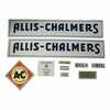 Allis Chalmers WF Decal Set, WF Blue with Border, Mylar