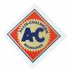 Allis Chalmers WC Decal, 2-1\2 inch Diamond, Orange Background, Mylar