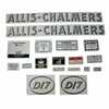 Allis Chalmers D17 Decal Set, D17 Gas with Oval Model Letters, Mylar