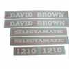 Case 1210 David Brown Decal Set, 1210 Selectamatic Hoods, Vinyl