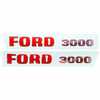 photo of <UL> <li>For Ford tractor model 3000 (gas 1965-3\68)<\li> <li>Replaces Ford OEM number C5NN16605Z, 81814376<\li> <li>Hood Decal Set Only<\li> <li>Gray Background<\li> <li>For Late Model Version use Item #: 100695<\li> <\UL>