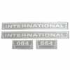 Farmall 664 International 664 Decal Set, Hoods and Model Numbers, Vinyl