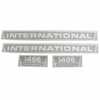 photo of <UL> <li>For International \ Farmall tractor model 1466 (hood and model letters)<\li> <li>Black\Chrome<\li> <li>Vinyl Decals<\li> <\UL>