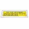 Farmall 100 International Seat Adjustment Decal, Black and Yellow, Mylar