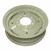 photo of 4.50 inch x 16 inch, 6 bolt hub, 6.0 inch bolt circle, 4.625 inch pilot hole, fits 5.50 inch or 6.00 inch x 16 inch tire. For tractor models Dexta, NAA, Super Dexta, 8N, 600, 700, 800, 900, 2000, 3000, 4000. 957E1015D. Additional $15 shipping due to weight.