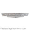 photo of At 10 inches long, this front emblem has raised  International,  rather than the more common Farmall. Used on the industrial versions of the A and B tractors. Bright Aluminum finish. Replaces 8000031, 54208D