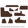 John Deere 4055 Cab Foam Kit less Headliner, Multi-Brown