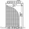 photo of <UL> <li>For John Deere Construction and industrial models 310, 315<\li> <li>Replaces John Deere OEM number AT186930<\li> <li>Core Height: 28 <\li> <li>Core Width: 21 <\li> <li>Depth: 2 <\li> <li>Rows: 3<\li> <li>Fins Per Inch: 7 Flat Fin<\li> <li>Inlet: 2 <\li> <li>Outlet: 2 <\li> <\UL>