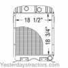photo of <UL> <li>For Ford tractor model Major<\li> <li>Replaces Ford OEM number E1ADKN8005E<\li> <li>Overall Height: 24-7\8 <\li> <li>Overall Width: 18-1\8 <\li> <li>Core Height: 18-3\4 <\li> <li>Core Width: 16-1\2 <\li> <li>Depth: 2-1\2 <\li> <li>Rows: 3<\li> <li>Fins Per Inch: 8<\li> <li>Inlet: 1-3\4  Remote Fill Connection<\li> <li>Outlet: 1-3\4 <\li> <\UL>