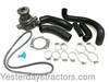 photo of Kit includes 957E8501B water pump with gasket, S.66632 five-piece hose set, E1ADKN8620C fan belt, 10 hose clamps, and clamp key. This kit is used on Fordson Dexta tractors, 1958-1961, with Perkins 3 Cylinder Diesel Engines. YTO-119847