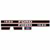 photo of <UL> <li>For Ford tractor model 1620<\li> <li>Replaces Ford OEM number SBA390117700, SBA390117690, SBA390115700<\li> <li>White Letters<\li> <li>Black Background Trimmed In Red<\li> <\UL>