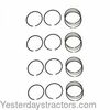 photo of For tractor models 8N, 9N, 2N. 1939-1952 4 cylinder gas Standard 3 Ring, CHROME top ring, 5\32 steel rail oil. Complete set for one engine.