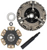 photo of This is a 9 inch Double Clutch Kit used on John Deere 870, 970 and 1070 Tractors. It has a 1-3\8 inch - 19 Spline Pressure Plate (LVA801352) w\Rigid 6 pad ceramic disc 15\16 inch - 13 spline disc (M804454). Includes Release Bearing (CH13099), Pilot Bearing (JD9449) and Alignment Tool. Replaces AM877476, AM878497, AM878798, AM879876, LVU801087, M806764