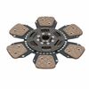 photo of Lined clutch disc~ new. 13 diameter, 10 spline, 1-1\4 hub, 6 pads for heavy working conditions. For single clutch, not for direction reverser. For tractor models with production or conversion 13 diaphragm clutch. Tractors: 2355N, 2550, 2555, 2750, 2755, 2855N For 2355N, 2550, 2555, 2750, 2755, 2855N, 2940, 2950, 2955, 3150