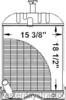 photo of Core size 15.375 inches wide, 18.50 inches high, 3 rows of tubes, 5 fins per inch. For tractor models 231, 240P.