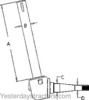 photo of This spindle measures A= 18.00 inch, B= 1.250 inch, C= 1.250 inch, D= .750 inch. For tractor models 40, 50, (65 Hi-Clearance). The wheel bearing kit used for this spindle is part number WBKMF1.