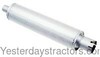 photo of Horizontal, round body, 2 inch inlet length, 1-15\16 inch inlet inside diameter, 13-1\2 inch shell length, 2-1\2 inch outlet length, 1-3\8 inch outlet outside diameter, 18 inches overall length. For tractor models 302, 304, 50, 65 all with gas engines.