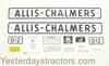 Allis Chalmers D12 Decal Set