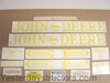 photo of For model G (1938-1946). This is a set of 12 self adhesive decals. Licensed by John Deere. These are printed on Mylar, not die cut.