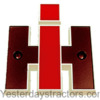photo of Plastic  IH , red, black and white 3-7\8 inch x 3-1\2 inch. For tractor models 756, 806, 826, 856, 1026, 1206, 1256, 1456, 2756, 2806, 2826, 2856, 21026, 21256, 21456.