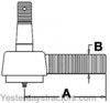 photo of A= 3.125 inch, B= .750 inch, 16 right hand thread. For tractor models B414, 354, 364, 384.