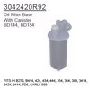 photo of This oil filter base and canister assembly is used on BD144 and BD154 engines. It uses 826137M91 filter. Used on 354, 364, 384, 3414, 2424, 2444, TD5, Early 500, 424, 434, 444, 464, B414, B275 Tractors. Replaces: 3042420R91, 3066851R91, 3069976R91, 3042425R1, 3043289R1, 3043291R1, 3043292R1, 3042428R1, 3043293R91, 3065965R1, 376364R91, 3043283R92, 3043315R1, 3042423R1, 3069975R91, 706592R1.