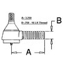 Ford 660 Drag Link End, Front