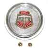 photo of Restoration quality with studs and retaining clips. Chrome, gold and red. For tractor models 801, 901 (58-62)