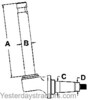 photo of This spindle measures A= 11.250 inch, B= 1.667 inch, C= 1.780 inch, D= 1.375 inch. For tractor models 268, 278, 3230, 4210, 4240, 585, 595, 595XL, 684, 685, 685XL, 695, 695XL, 784, 785, 884, 885, 885XL, 895, 895XL, C100, C70, C80, C90, CX100, CX70, CX80, CX90, Hydro 84. The wheel bearing kit used for this spindle is part number WBKIH9.