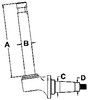 photo of This spindle measures A= 9.50 inch, B= 1.667 inch, C= 1.780 inch, D= 1.375 inch. For tractor models 684, 685, 685XL, 695, 695XL, 784, 884, 885, 885XL, 895, 895XL, Hydro 84. The wheel bearing kit used for this spindle is part number WBKIH9.