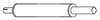 photo of For Cub. Muffler A: 2 3\4 Inch INLET LENGTH B: 1 3\8 Inch INLET INSIDE DIAMETER C: 12 1\2 Inch SHELL LENGTH D: 6 3\4 Inch OUTLET LENGTH E: 1 1\2 Inch OUTLET OUTSIDE DIAMETER F: 22 Inch OVERALL LENGTH. Vertical. Has round body (3 1\4 inch shell diameter).