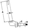 photo of This spindle measures A= 12.375 inch, B= 1.667 inch, C= 1.375 inch, D= .842 inch. For tractor models 460, 544, 656. The wheel bearing kit used for this spindle is part number WBKIH2.