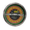 photo of Tachometer assembly with BLACK face. Tractors: 706, (766, 966, 1066, Hydro 100 to serial number 10934), 806, 856, 1206, 1256, 1456, 2706, 2806, 21206. Black background with white lettering.