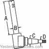 photo of <UL><li>For International tractor model Cub (Lo-Boy)<\li><li>Replaces International OEM number 364009R92<\li><li>Left Side Spindle<\li><li>Dimension A: 6.625 <\li><li>Dimension B: .998 <\li><li>Dimension C: 1.062 <\li><li>Dimension D: 625 <\li><li>For a new version of this item use Item #: 104315<\li><li>Used items are not always in stock. If we are unable to ship this part we will contact you within one business day.<\li><\UL>