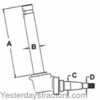 photo of <UL><li>For International tractor models B414, 354, 364, 384, 434, 444<\li><li>Replaces International OEM number 3043927R93, 3043927R91, 3043927R92<\li><li>Left Side Spindle<\li><li>Dimension A: 11.700 <\li><li>Dimension B: 1.609 <\li><li>Dimension C: 1.375 <\li><li>Dimension D: 1.125 <\li><li>For a new version of this item use Item #: 104322<\li><li>Used items are not always in stock. If we are unable to ship this part we will contact you within one business day.<\li><\UL>