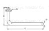 photo of For horizontal exhaust. Use with 508825M94 muffler. A= 3 bolt inlet, B= 11 inches vertical length, C= 32 inches horizontal length, D= 2 inch outlet outside diameter. For model 150 with gas or diesel engine and equipped with generator NOT alternator.