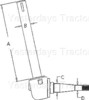 photo of This spindle measures A= 11.00 inch, B= 1.250 inch, C= 1.375 inch, D= .750 inch. For tractor models MF135, MF235. The wheel bearing kit used for this spindle is part number WBKMF2.