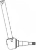 photo of This spindle replace both Right or left hand side. The vertical shaft measures 11.437 inches in length with a diameter of 1.245 inches. For model 150 Standard. The wheel bearing kit used for this spindle is part number WBKMF2.