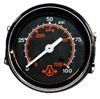 photo of This oil gauge is 2 inches, has a black face and chrome bezel. For tractor models 1080, 1100, 1130, 1150, 135, 150, 165, 175, 180, 31. Replaces 504687M92 and 528415M91.