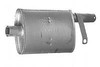 photo of Vertical muffler for diesel tractor, fits engine DT407. Inlet inside diameter 3-3\4 inch, outlet outside diameter 3-1\2 inch, length 38 inch oval body. For tractor models 1026, 1256, 1456, 21026, 21256, 21456.