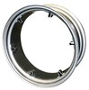 photo of This rim is 11 inch x 28 inch demountable rim with 6 loop clamps. Loops are designed for 5\8 inch bolts. Painted aluminum color. Shipped via truck Add $25.00 extra shipping per rim due to weight. Replaces 535450M91.