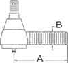 photo of A=3.500 inch, B=13\16 inch 14 right hand thread. For tractor models B, C.