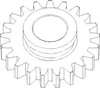 photo of 21 tooth. For tractor models CA, (D10 serial number 3501 and up), (D12 serial number 3001 and up), (D14 serial number 19001 and up), D15.