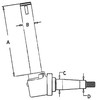 photo of This spindle measures A = 13.125 inch, B = 1.610 inch, C = 1.625 inch, D = 1.187 inch. For model 7000 early only. This spindle uses wheel bearing kit part number WBKAC2.