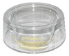 photo of Clear plastic pre-cleaner bowl, for air intake on gas model. (A) bowl outside diameter at top: 7-1\4 inch. (B) cone inside diameter at top: 3-1\2 inch. (C) bowl side height: 3 inches. (D) overall height: 4-1\8 inches. Small bowl 7-1\4 inch diameter, for 2 inch to 3 inch inlet. For A, C, CH, CR, D17, F, F2, G, K, K2, L, M.