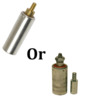 photo of Condenser for IH Models using H4 F4, J4 Magneto (replaces 373892R91). For tractor models 100, 130, 200, 300, 350, W4, W6, A, B, BN, C, H, M. Note, this condenser will ship as one of two functionally identical versions shown, a long piece OR a short with an extension, depending on stock available. Replaces 21409DA, 21409DB, 354136R92, 373892R91, 47546D, 71455C91